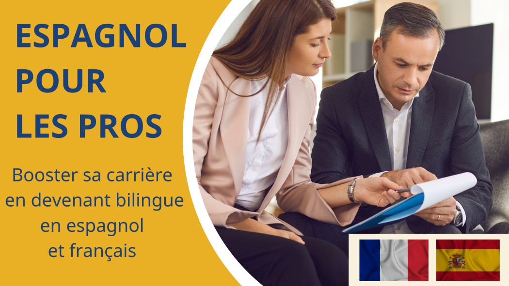 Deux professionnels bilingues français espagnol travaillant ensemble avec un bloc note