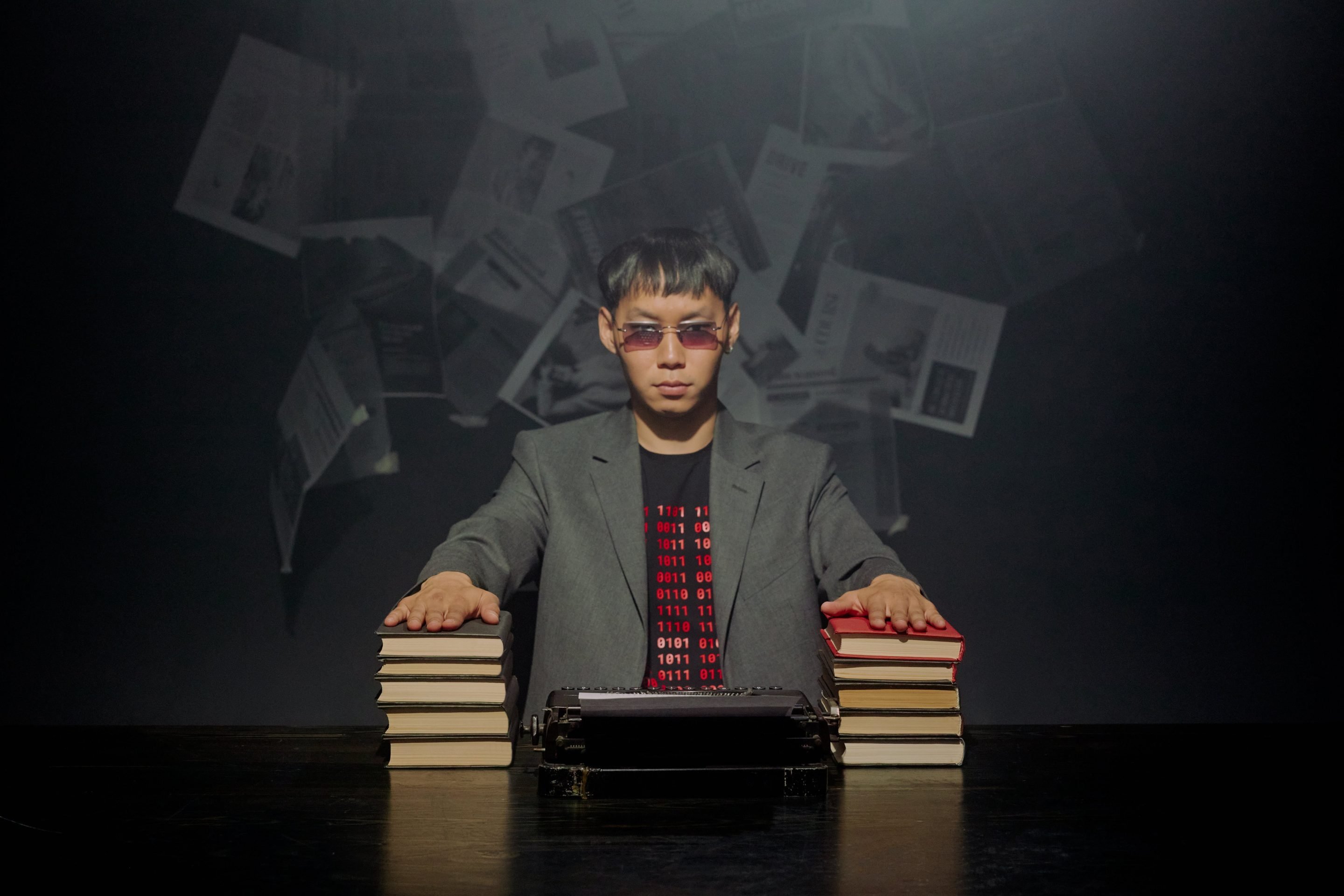 personne avec documents protégés personne avec documents et livres protégés