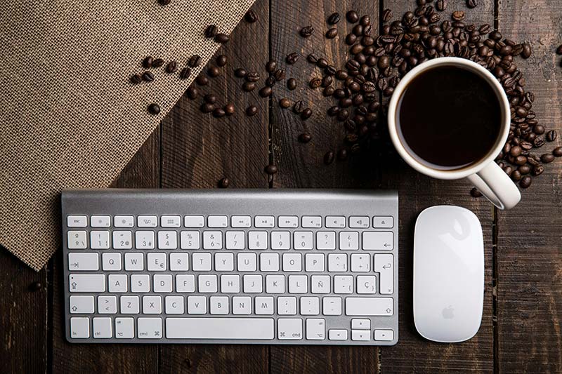 clavier avec café