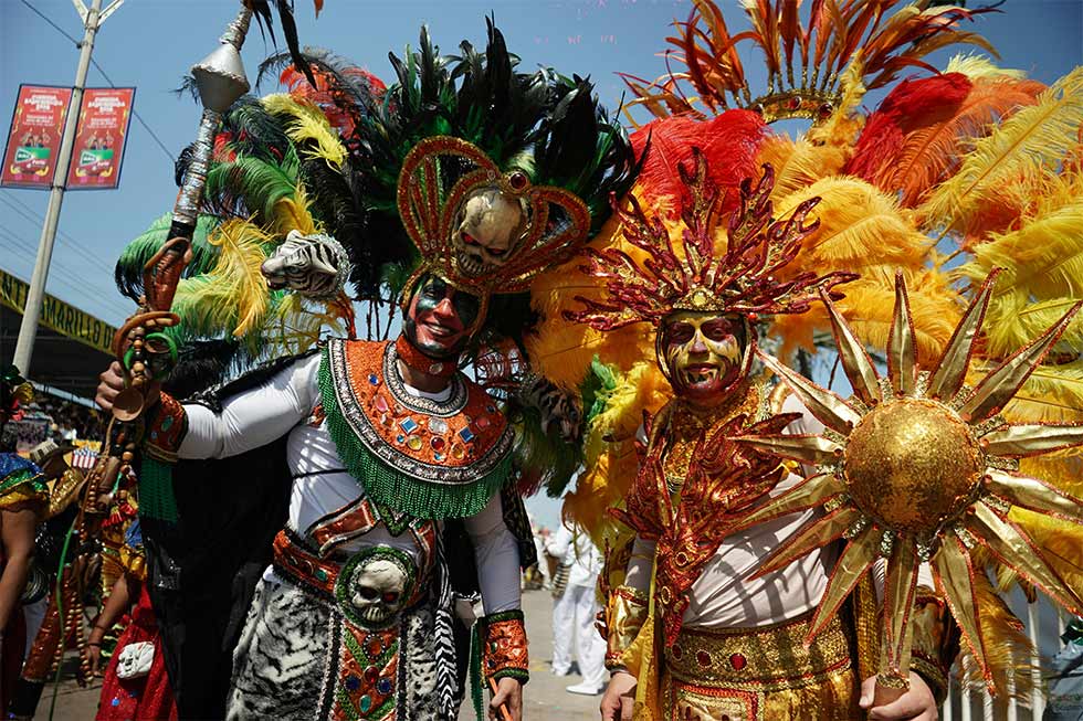 carnaval-barranquillia-colombie Gens costumés au carnaval de Barranquilla